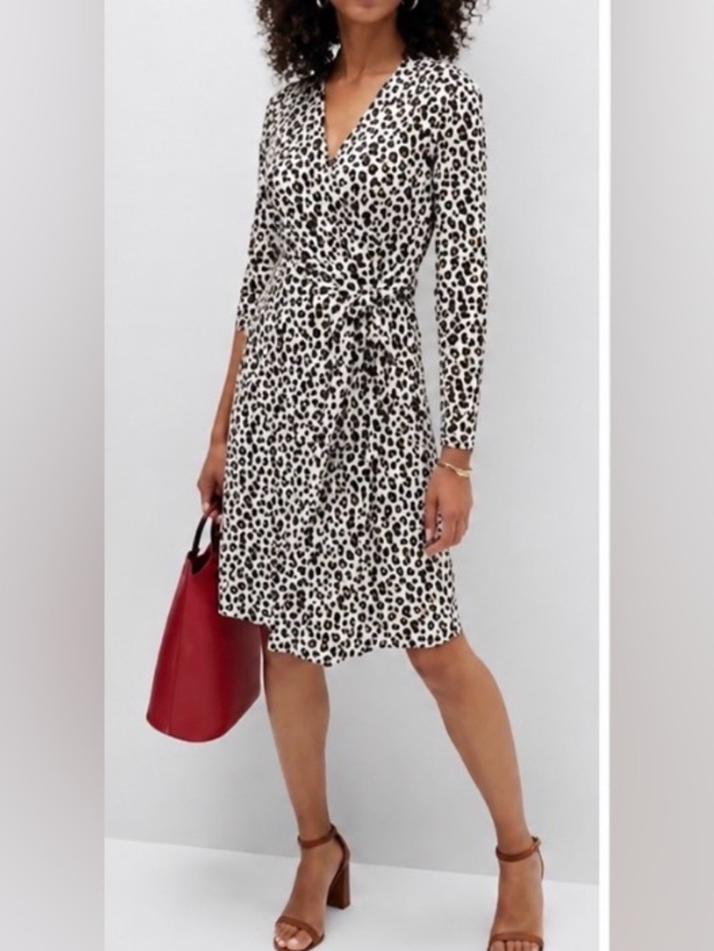 Banana Republic Leopard Print Wrap Dress – Size Medium